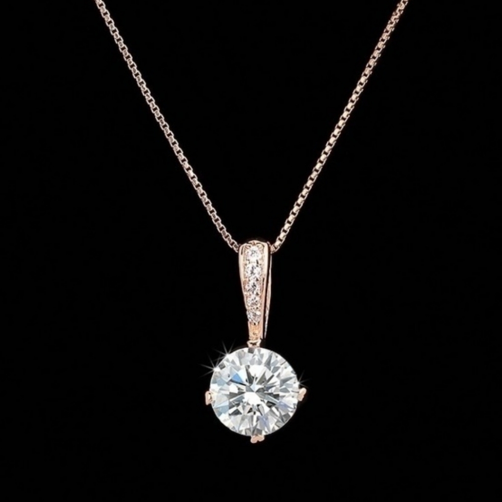 Brand New Diamond Accent Crystal Necklace